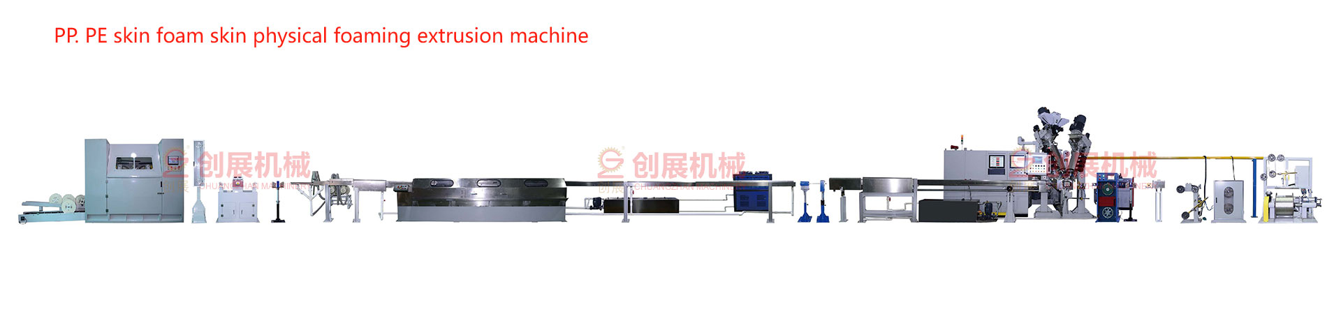 Экструзионная линия физического вспенивания PEPP по технологии «изоляция-пена-изоляция»